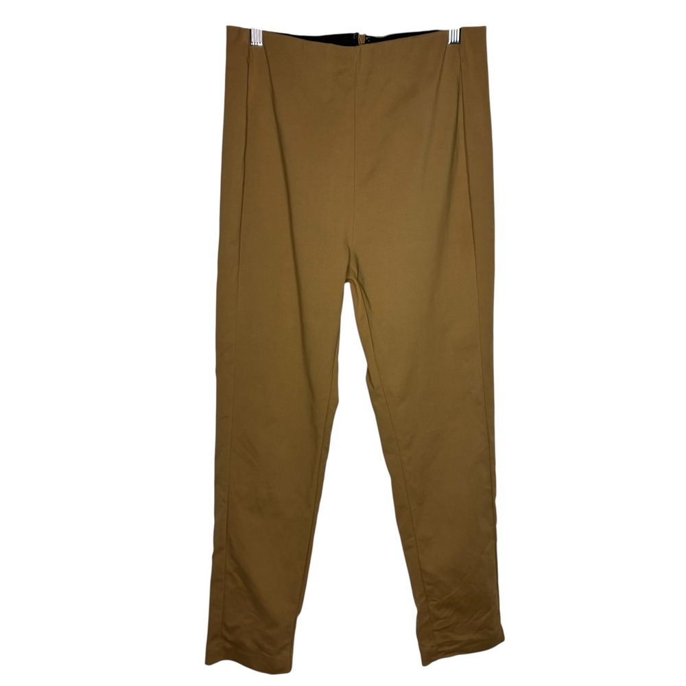 Soft Surroundings Women Size 6 Tapered Pants Camel Tan High Rise Seam Detail